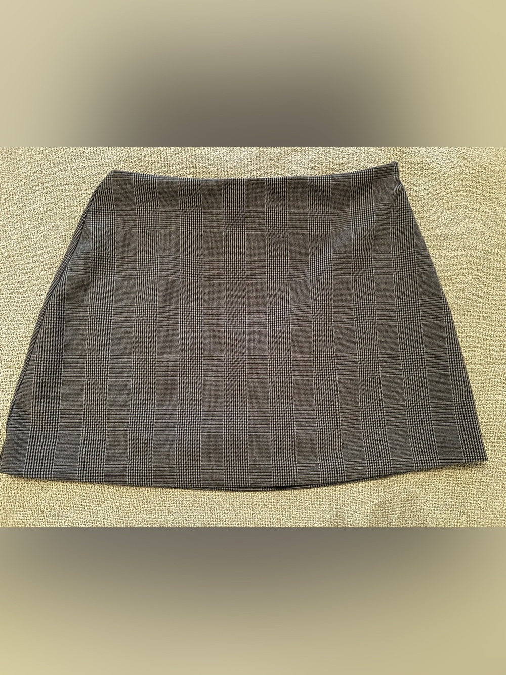 Abercrombie & Fitch Black and White Plaid Mini Skirt
